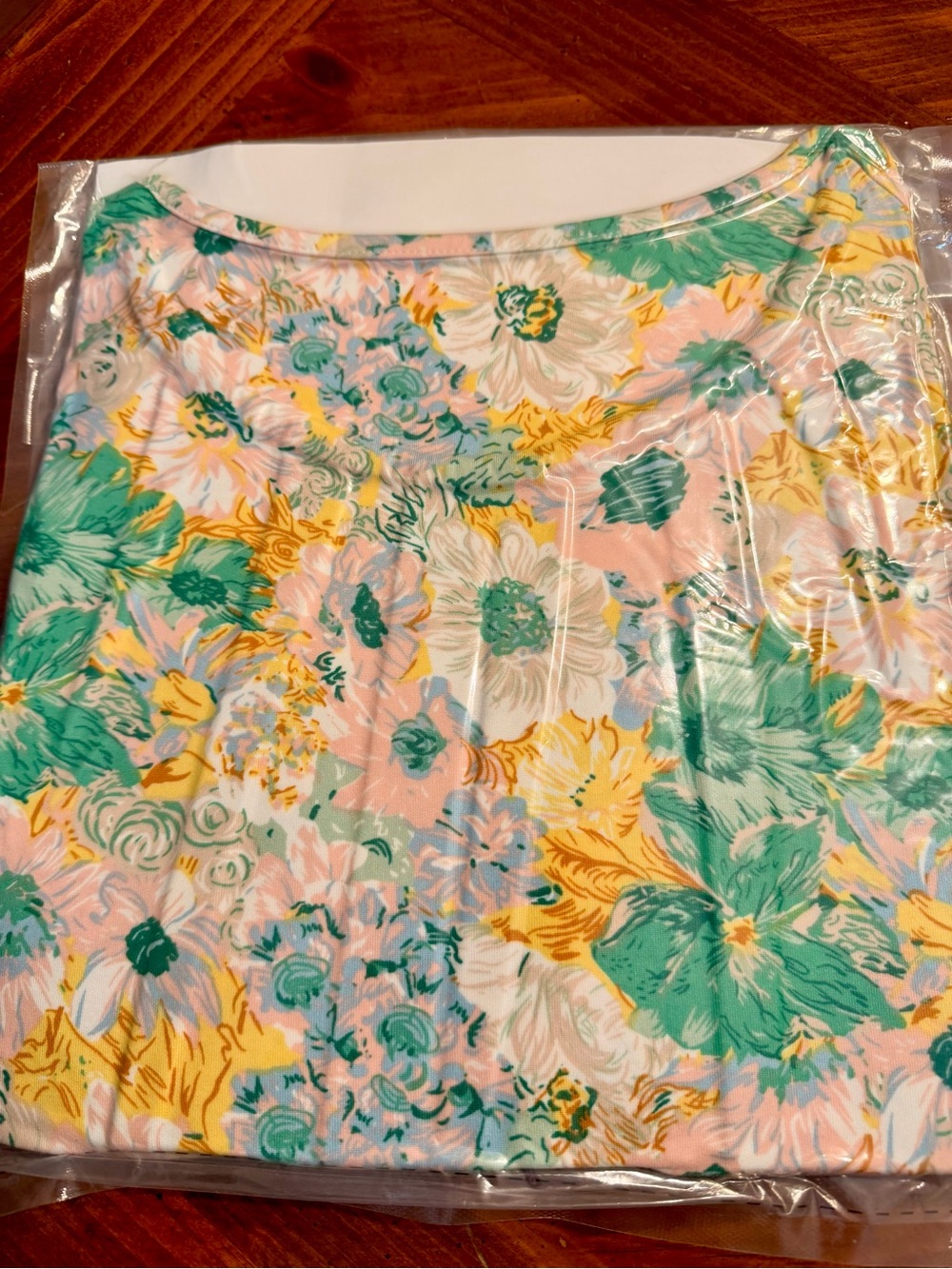 Floral A-Line Women's Skirt in Pink, Green & Yellow - Brand: